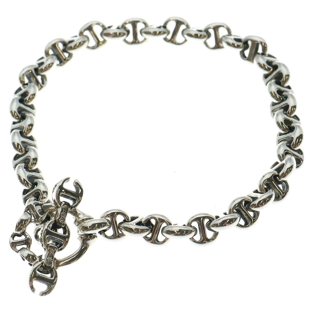 HOORSENBUHS(ホーセンブース) 5MM OPEN-LINK BRACELET 6Pダイヤモンド オープンリンク ブレスレット 8インチ シルバー