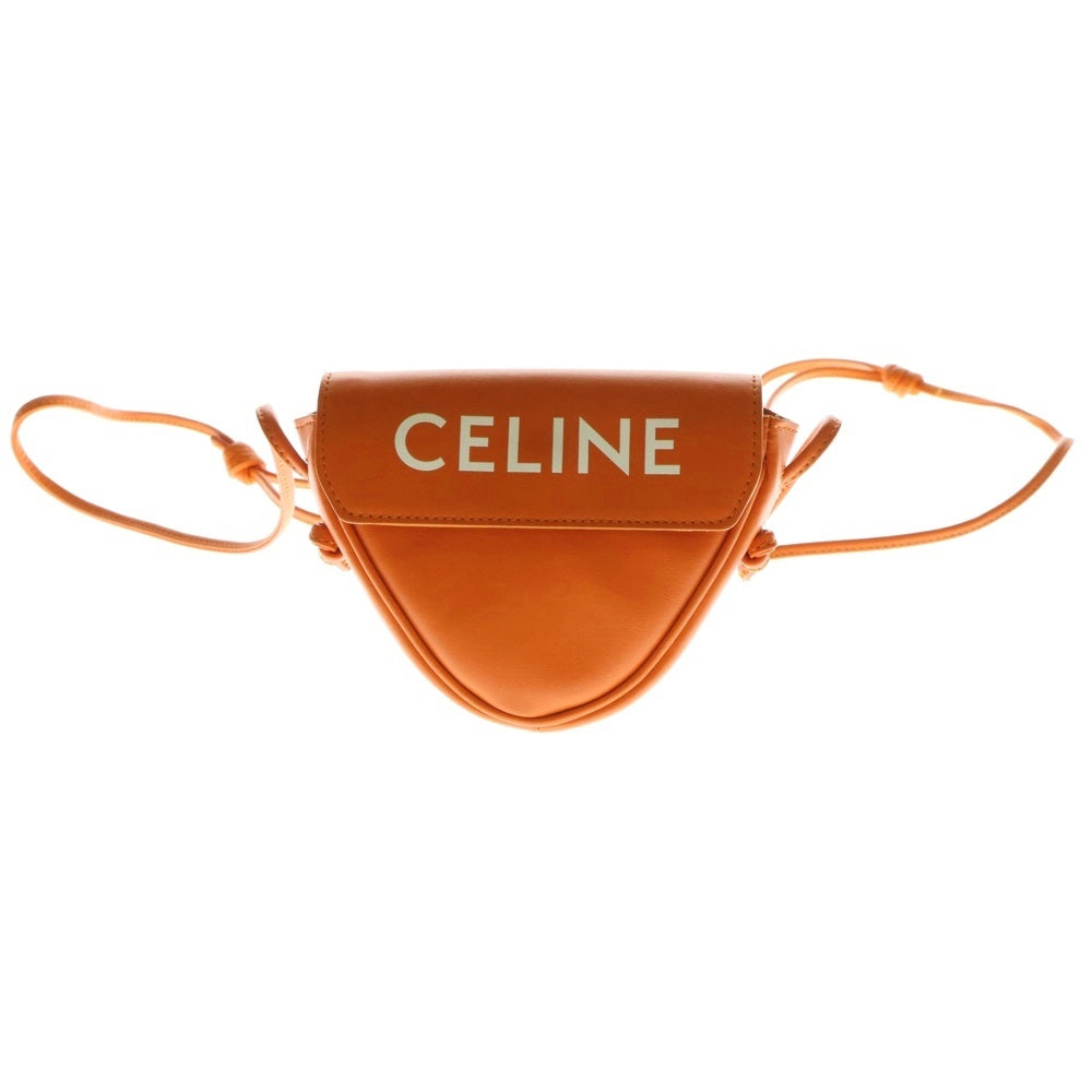 CELINE(セリーヌ) ロゴプリント ミニショルダーバッグ オレンジS-CU