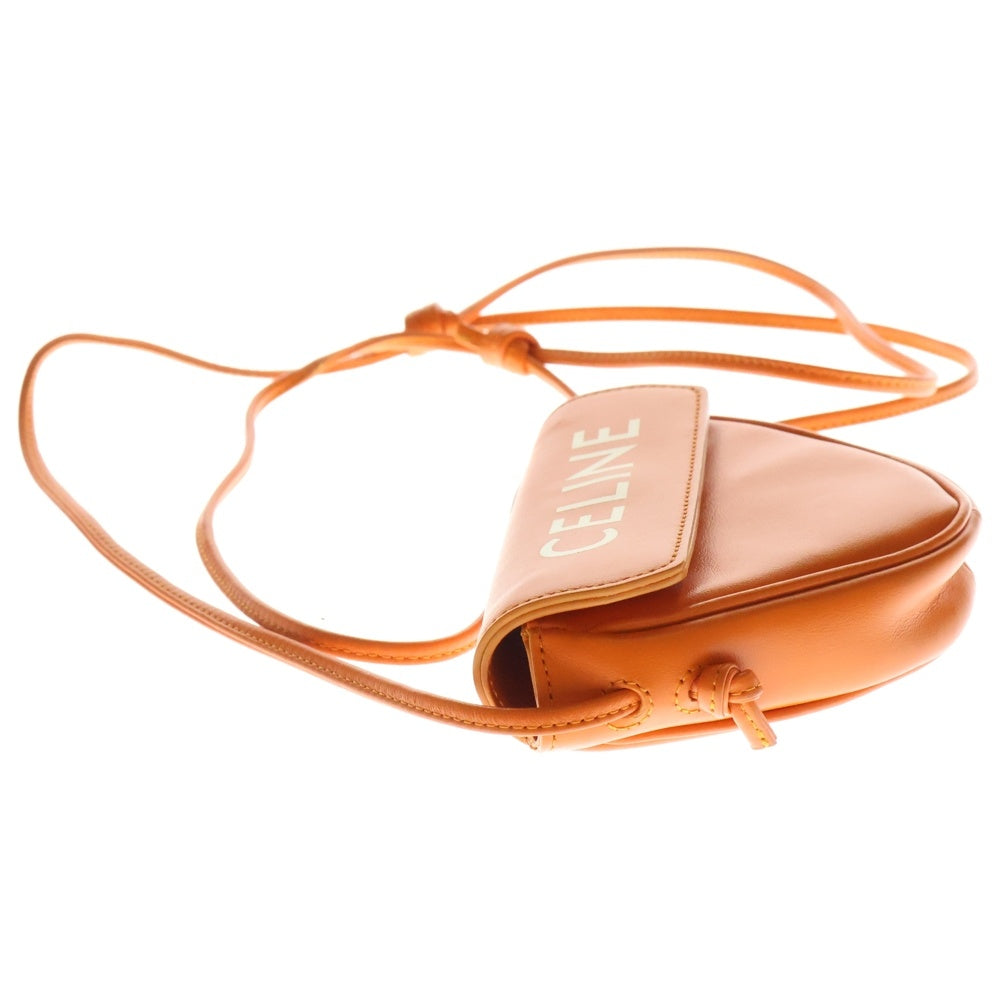 CELINE(セリーヌ) ロゴプリント ミニショルダーバッグ オレンジS-CU-4281