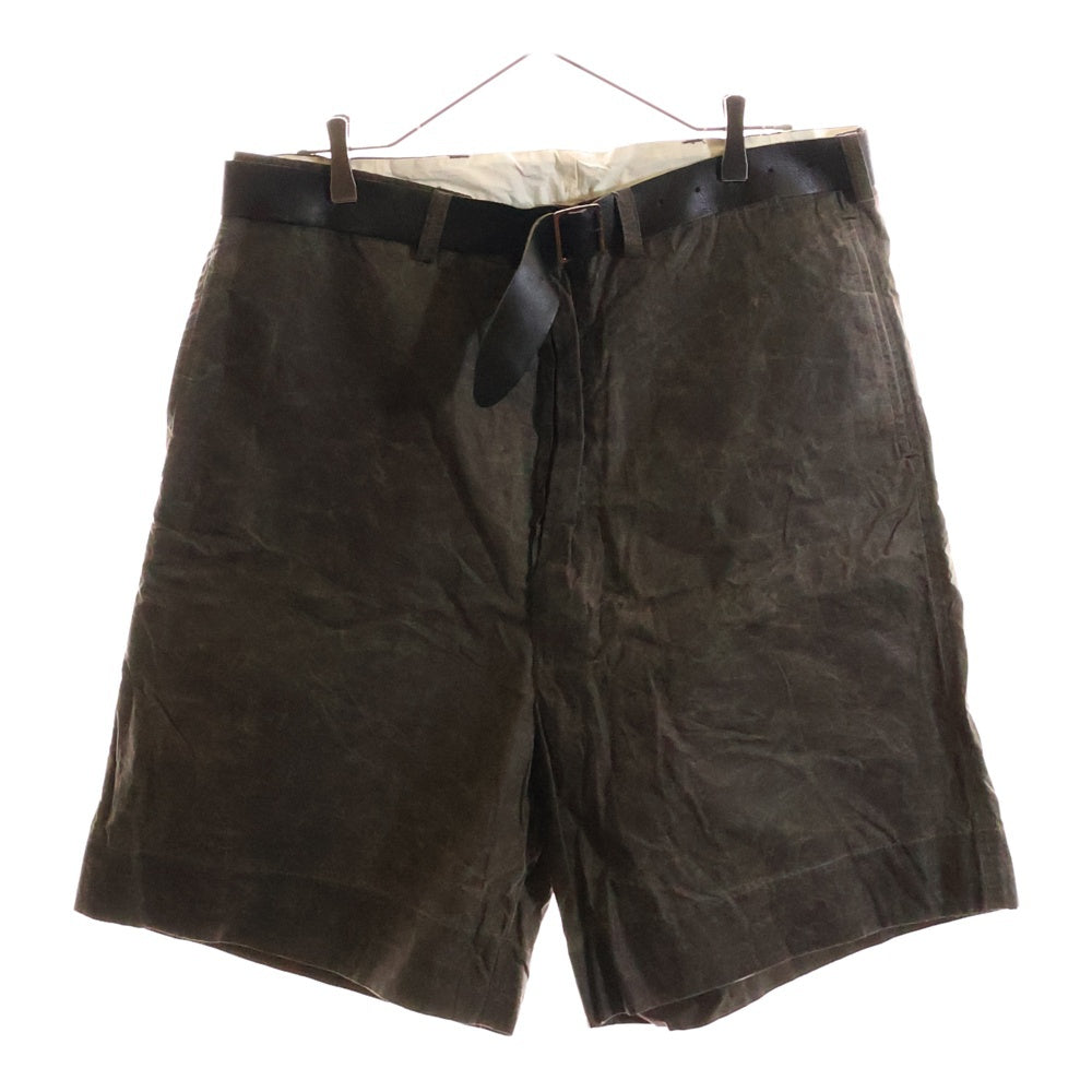 Paul Harnden(ポールハーデン) Mens Shorts & Belt ベルト付きショーツ ワックスコットンパンツ