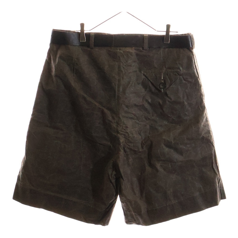 Paul Harnden(ポールハーデン) Mens Shorts & Belt ベルト付きショーツ ワックスコットンパンツ