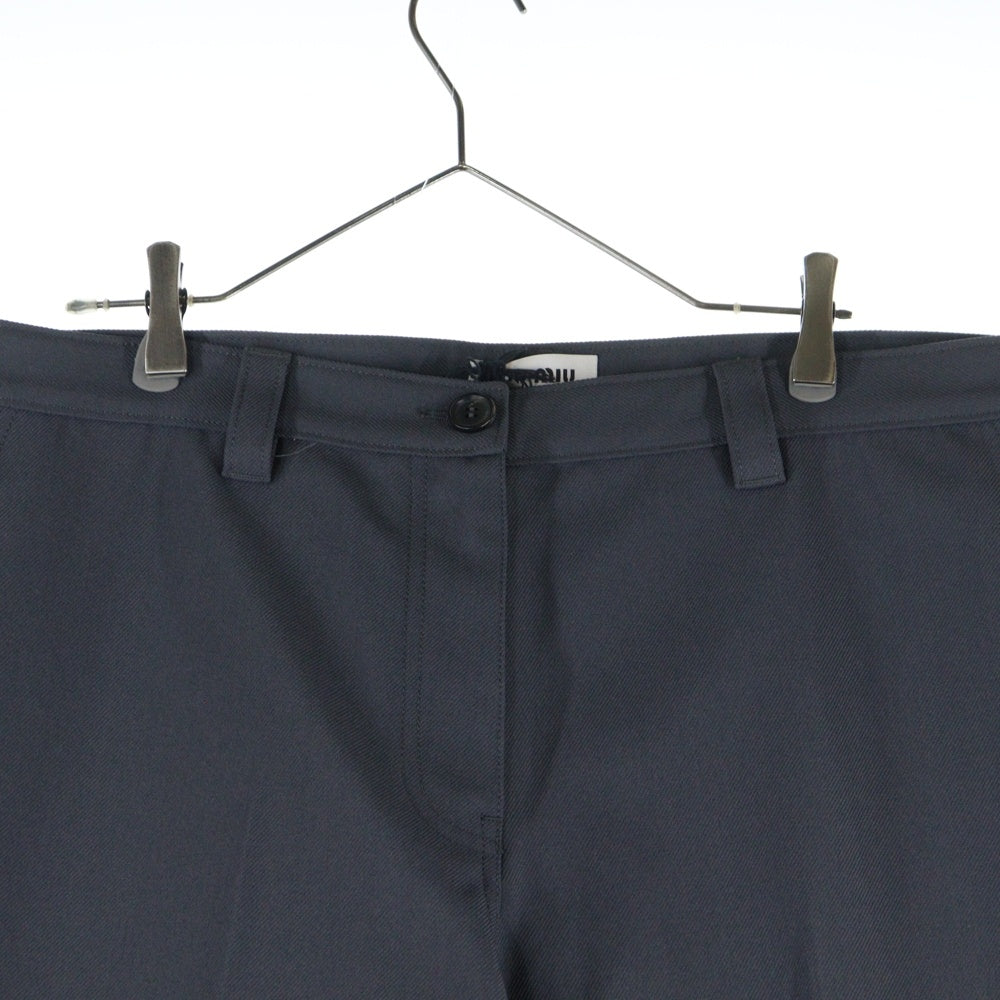 miumiu(ミュウミュウ) Covert Pants ポケットロゴ ポリエステルパンツ グレー MP1666