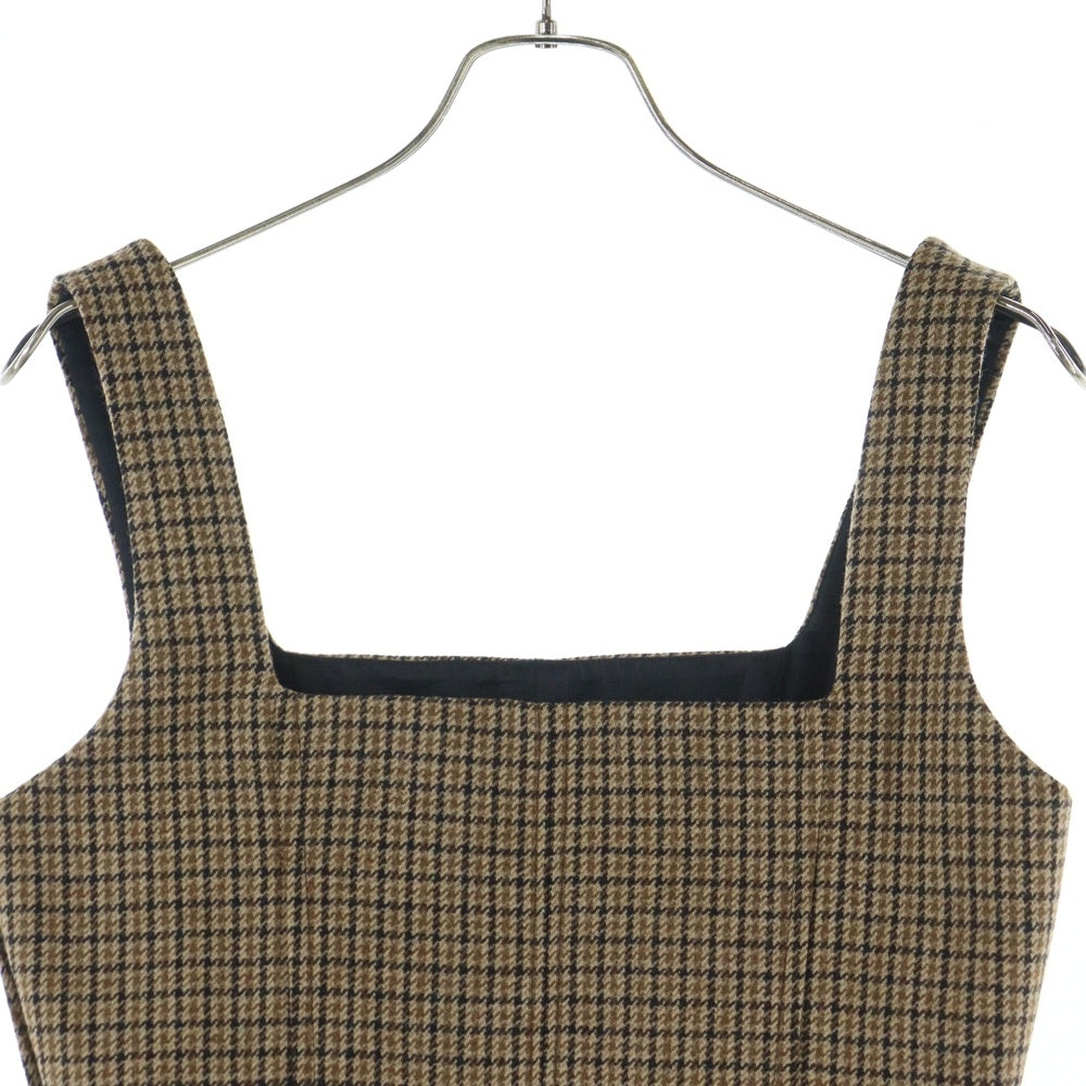 CELINE(セリーヌ) チェックドウール クロップトップ ベスト ベージュ 2B638506R