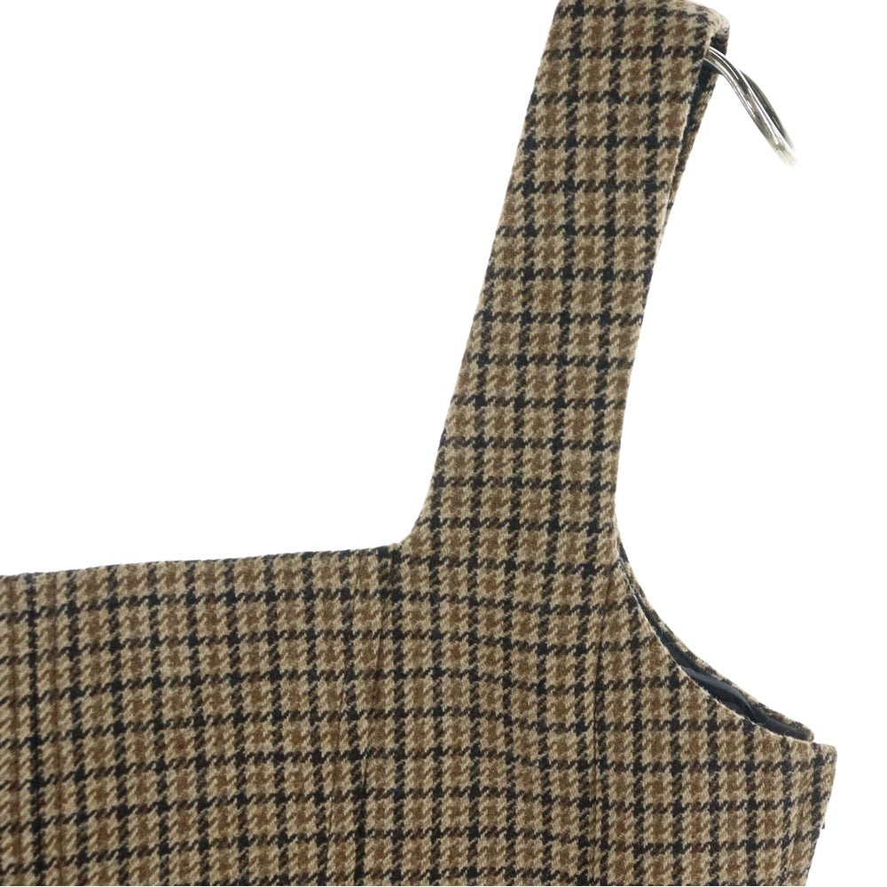 CELINE(セリーヌ) チェックドウール クロップトップ ベスト ベージュ 2B638506R