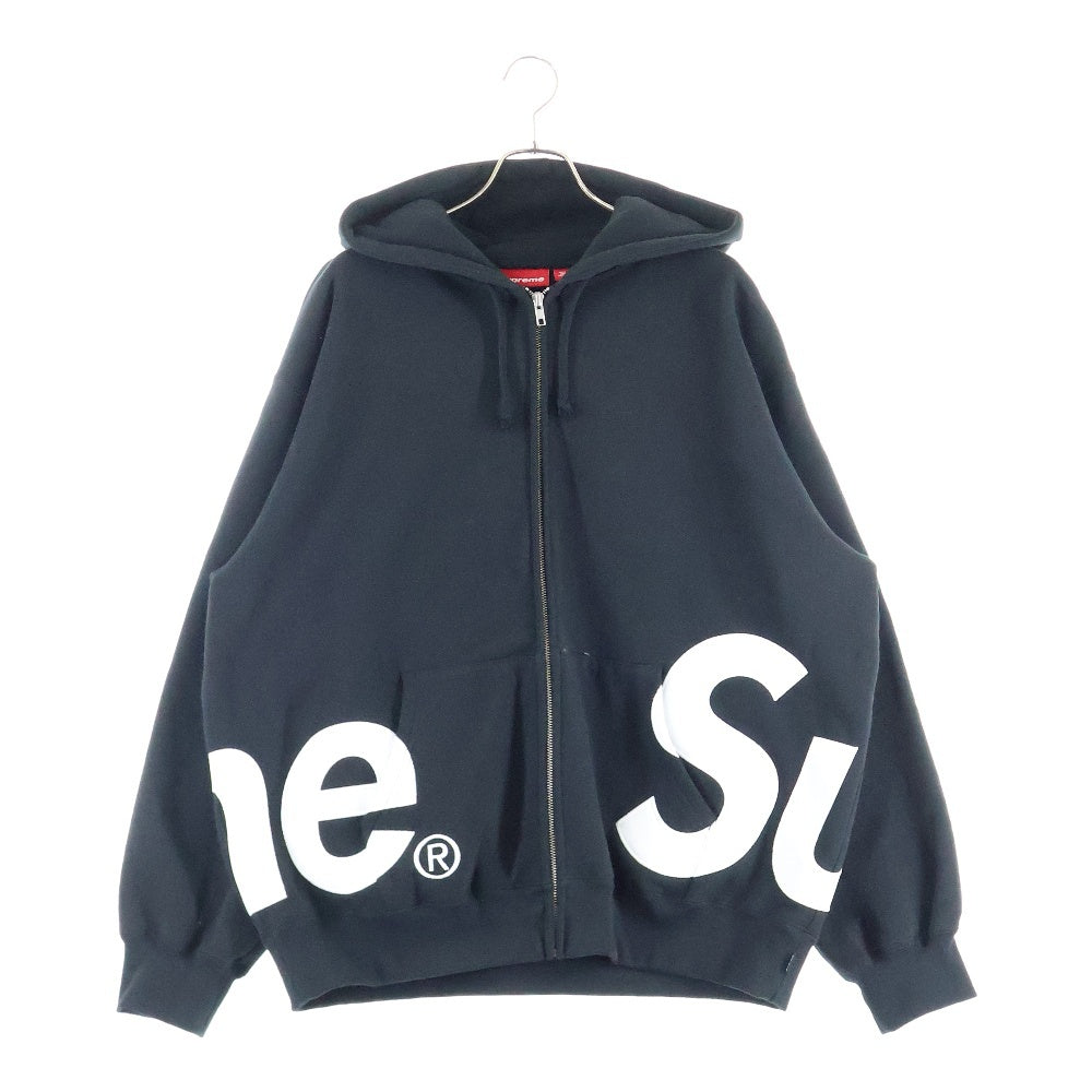 SUPREME(シュプリーム) 25SS Big Logo Zip Up Hooded Sweatshirt ビッグ ロゴ フーデッドジップアップパーカー フーディー ブラック