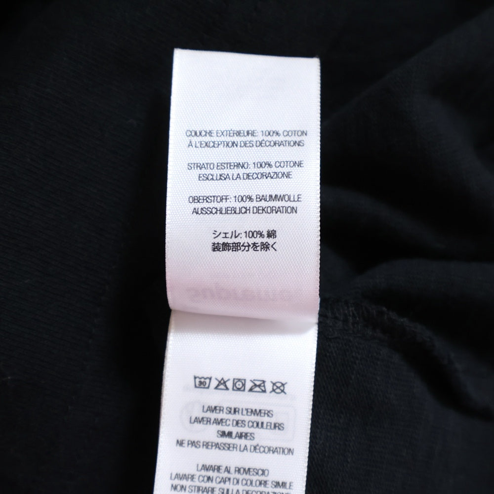 SUPREME(シュプリーム) 25SS Satin Applique S/S Top Tee サテン アップリケ ショートスリーブ トップ クルーネック半袖Tシャツ カットソー ブラック