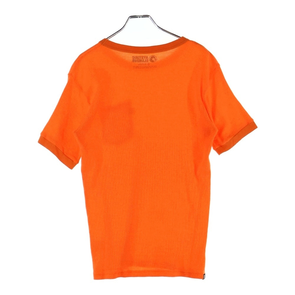 HYSTERIC GLAMOUR(ヒステリックグラマー) ワッフル クルーネック半袖ポケットTシャツ カットソー オレンジ 02193CE01