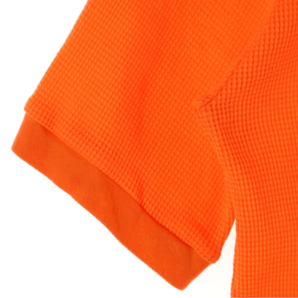 HYSTERIC GLAMOUR(ヒステリックグラマー) ワッフル クルーネック半袖ポケットTシャツ カットソー オレンジ 02193CE01