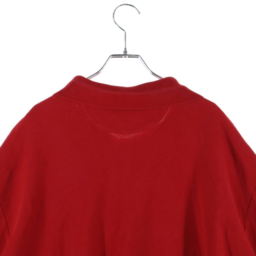 CHAPS(チャップス) フロント刺繍 コットン 半袖ポロシャツ レッド