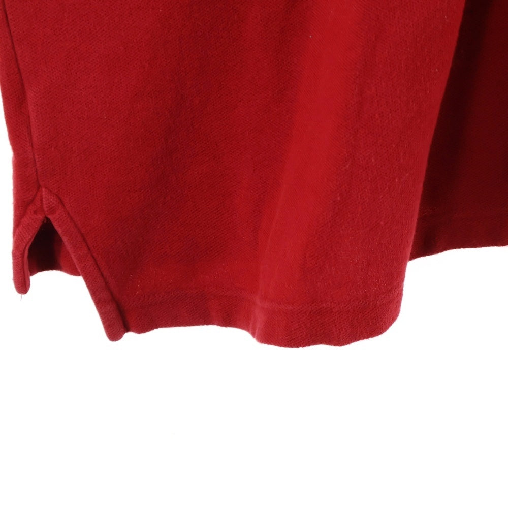 CHAPS(チャップス) フロント刺繍 コットン 半袖ポロシャツ レッド