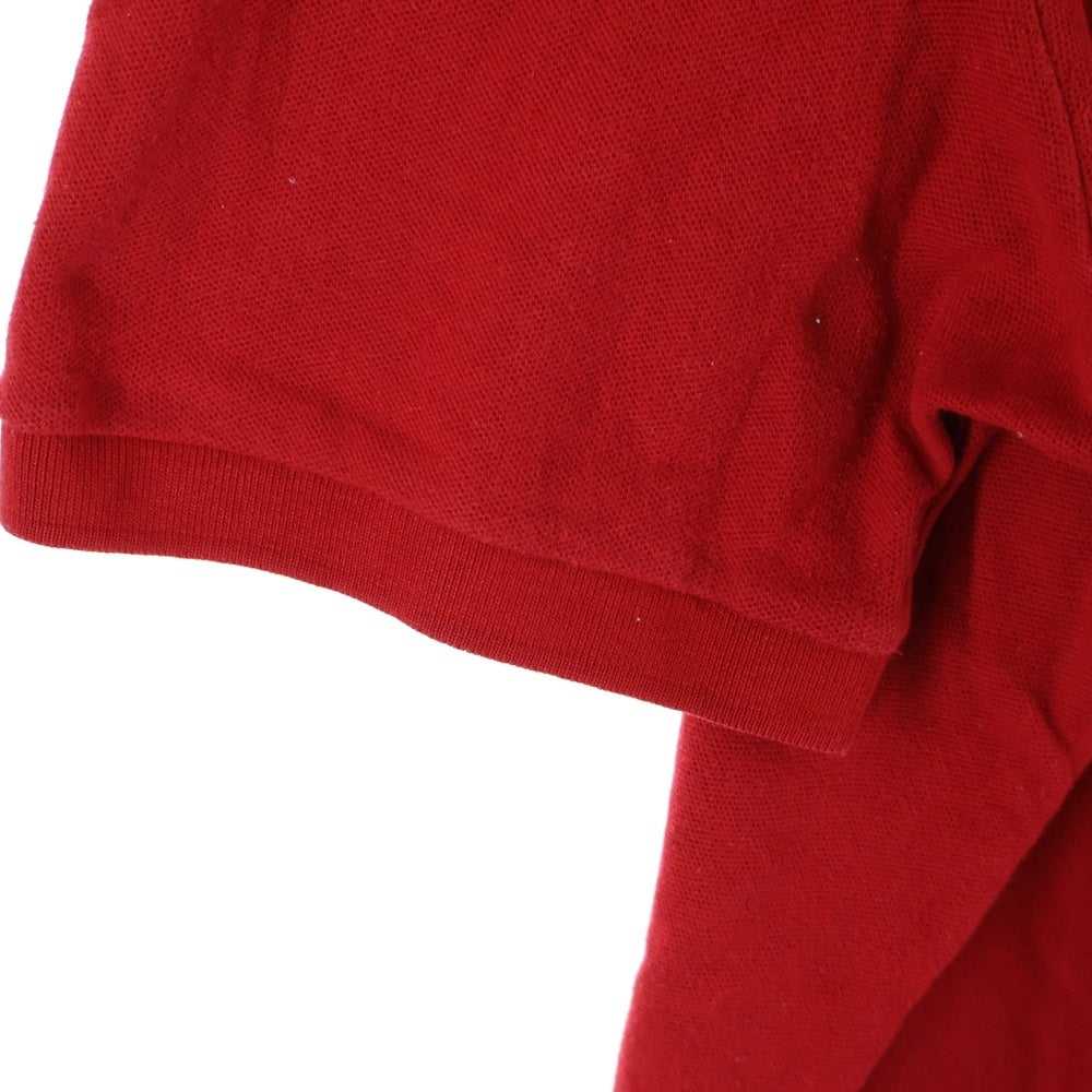 CHAPS(チャップス) フロント刺繍 コットン 半袖ポロシャツ レッド