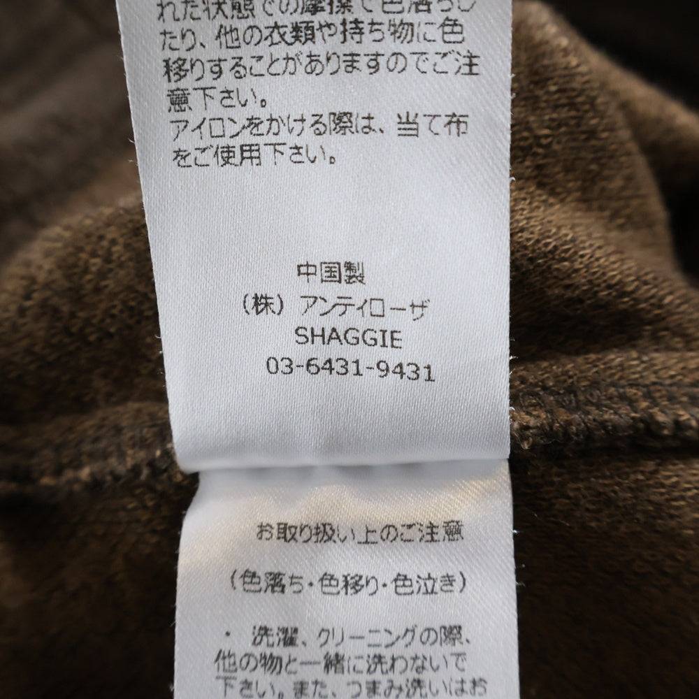 NO BRAND(ノーブランド) SHAGGIE (シャギー) 総柄 イージーハーフパンツ ショーツ レディース ブラウン SGIZI0522003
