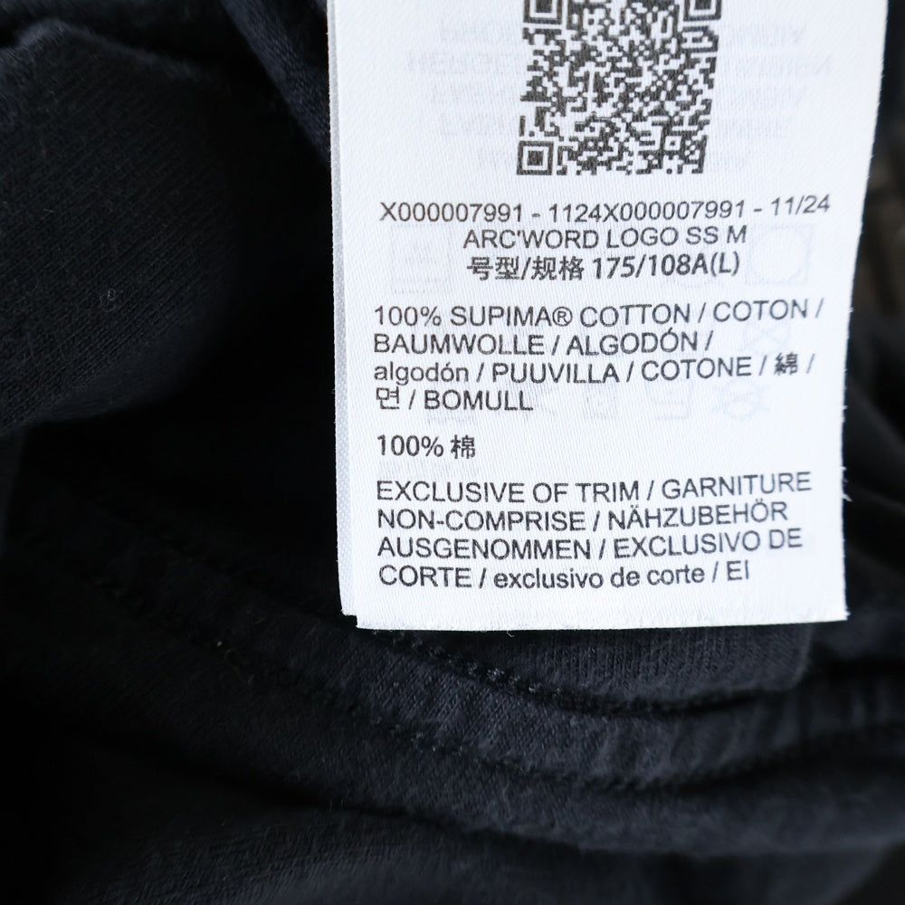 ARC'TERYX(アークテリクス) Arc'Word Logo SS M アークワード ロゴ クルーネック 半袖Tシャツ カットソー ブラック X000007991