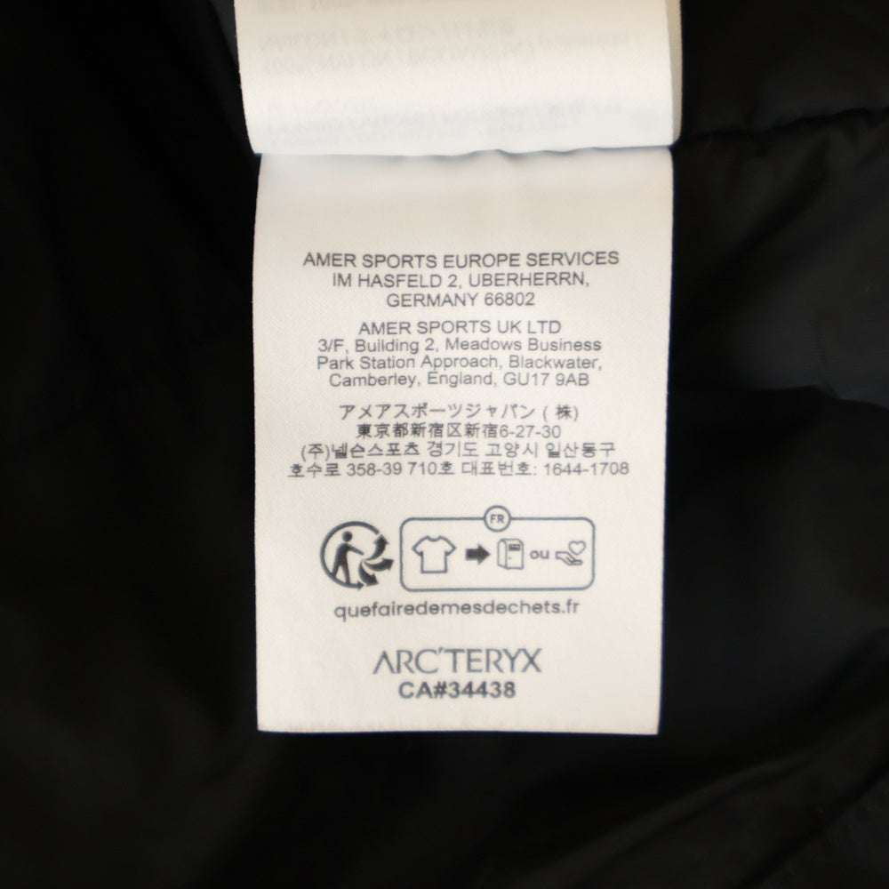 ARC'TERYX(アークテリクス) RALLE INSULATED JACKET レイル インサレーテッド 中綿ジャケット ブラック X000007371