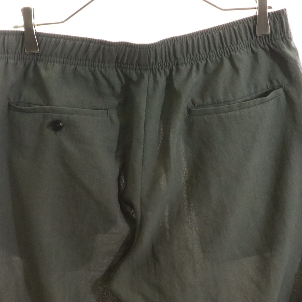 UNITED ARROWS(ユナイテッドアローズ) ポリエステル リネン 1プリーツ オールギャザー イージーパンツ カーキ 1114-199-8352