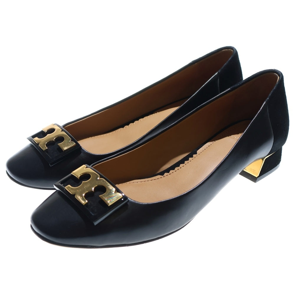 TORY BURCH(トリー バーチ) Tモチーフ スエード切替 レザー ローヒールパンプス ブラック レディース 58320