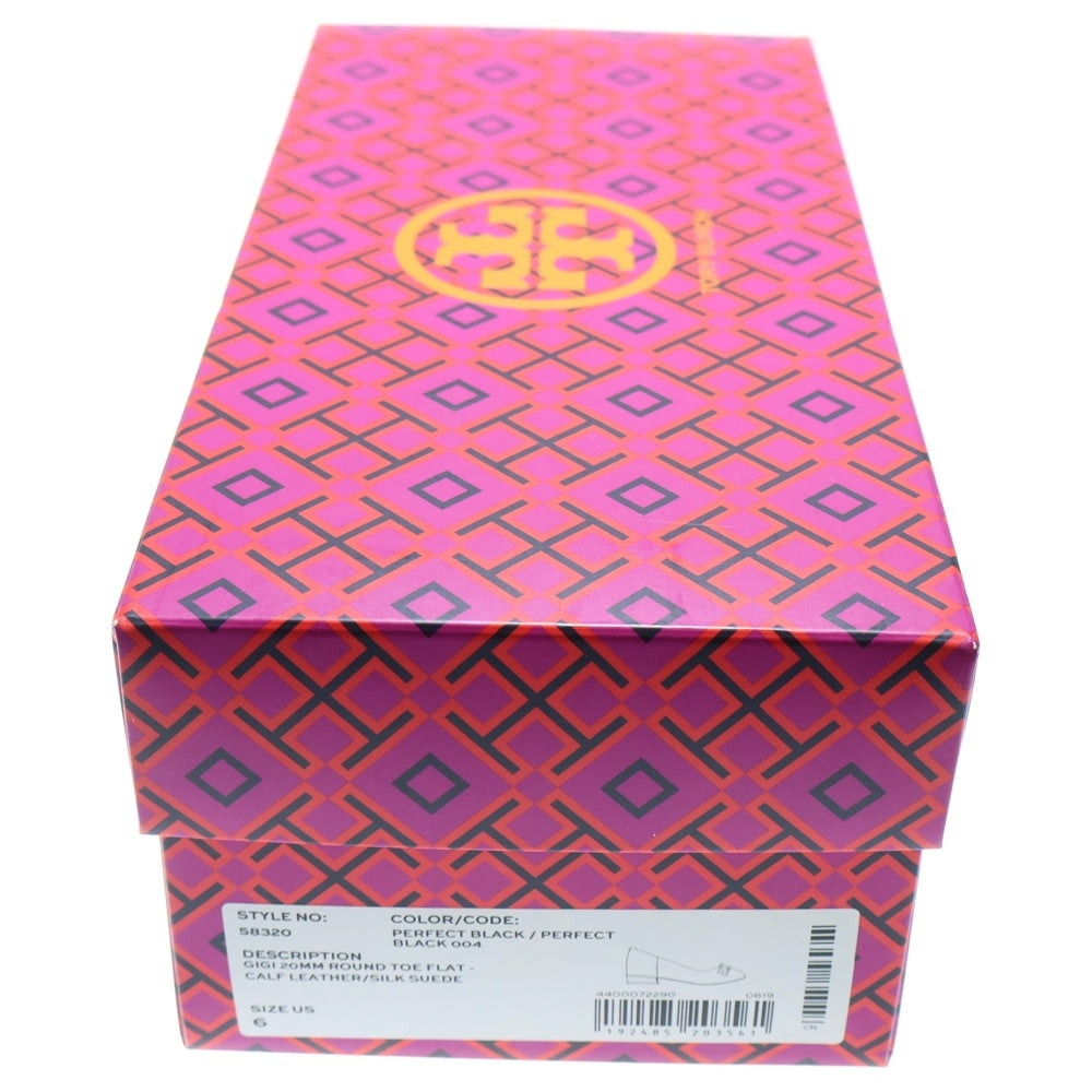 TORY BURCH(トリー バーチ) Tモチーフ スエード切替 レザー ローヒールパンプス ブラック レディース 58320