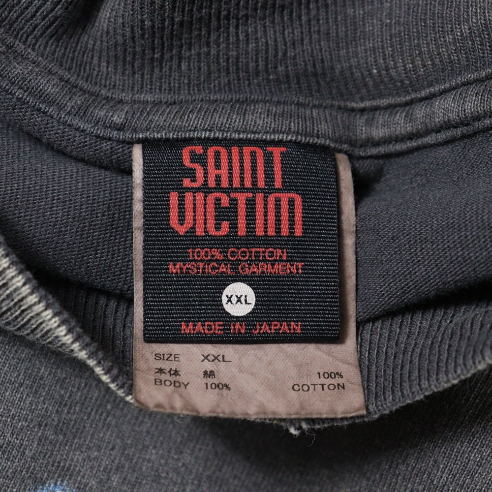 SAINT MICHAEL(セントマイケル) 24AW LS TEE ILYA GITS PRINT 攻殻機動隊 プリント クルーネック 長袖Tシャツ カットソー ブラック SM-YS1-0000-C34