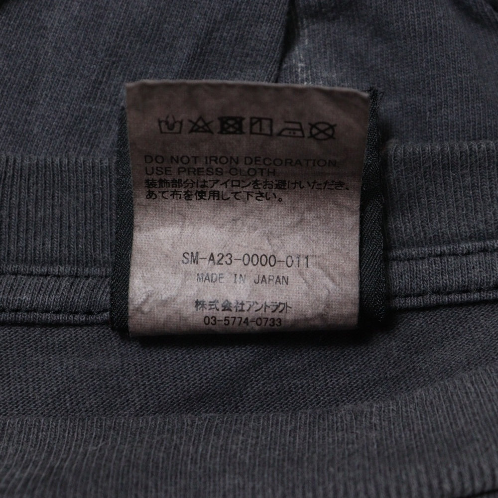 SAINT MICHAEL(セントマイケル) 23AW LS TEE MASSIVE PRINT マッシブ プリント クルーネック 長袖Tシャツ カットソー ブラック SM-A23-0000-011
