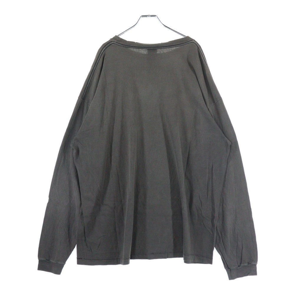 SAINT MICHAEL(セントマイケル) 22AW DT LS TEE HELL ヘル プリント クルーネック 長袖Tシャツ カットソー ブラック SM-A22-0000-087