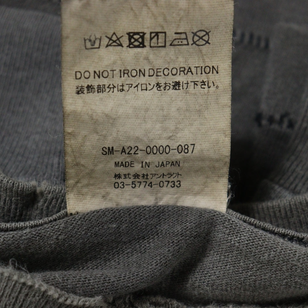 SAINT MICHAEL(セントマイケル) 22AW DT LS TEE HELL ヘル プリント クルーネック 長袖Tシャツ カットソー ブラック SM-A22-0000-087