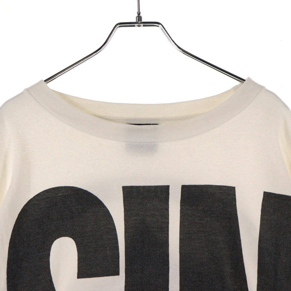 SAINT MICHAEL(セントマイケル) 21AW LS TEE SIN シン プリント クルーネック 長袖Tシャツ カットソー ホワイトSM-A21-0000-015