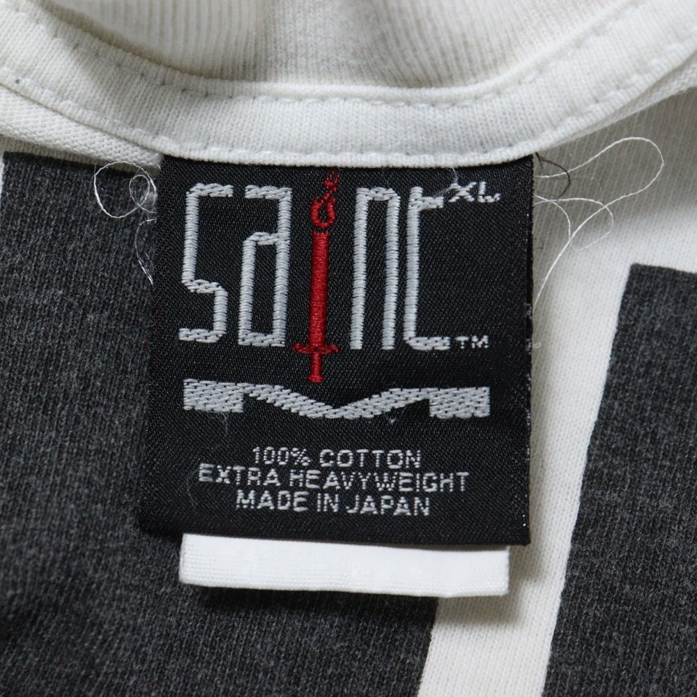 SAINT MICHAEL(セントマイケル) 21AW LS TEE SIN シン プリント クルーネック 長袖Tシャツ カットソー ホワイトSM-A21-0000-015