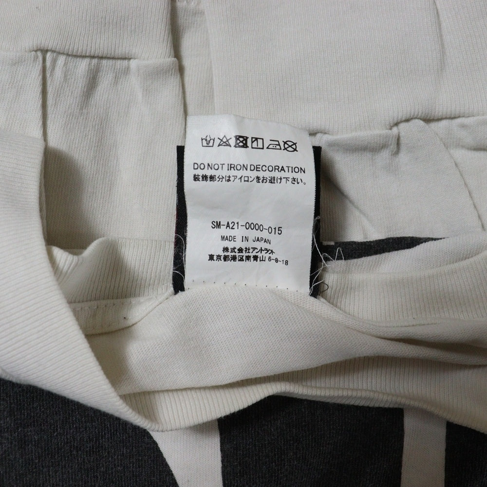 SAINT MICHAEL(セントマイケル) 21AW LS TEE SIN シン プリント クルーネック 長袖Tシャツ カットソー ホワイトSM-A21-0000-015