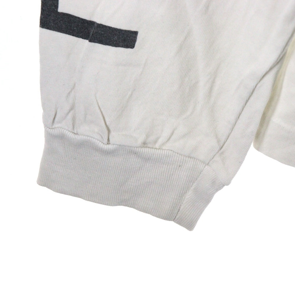 SAINT MICHAEL(セントマイケル) 21AW LS TEE W.I.H ウォー イン ヘヴン プリント クルーネック 長袖Tシャツ カットソー ホワイト SM-A21-0000-021