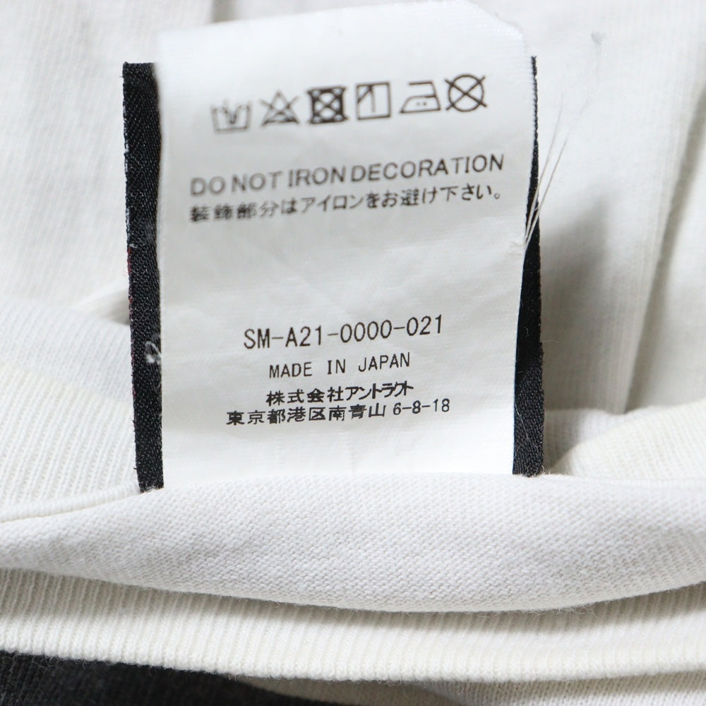 SAINT MICHAEL(セントマイケル) 21AW LS TEE W.I.H ウォー イン ヘヴン プリント クルーネック 長袖Tシャツ カットソー ホワイト SM-A21-0000-021
