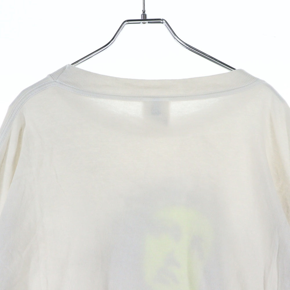SAINT MICHAEL(セントマイケル) 24AW LS TEE LOVE UR SAINT ラブ アワー セント プリント クルーネック 長袖Tシャツ カットソー ホワイト SM-YS1-0000-017