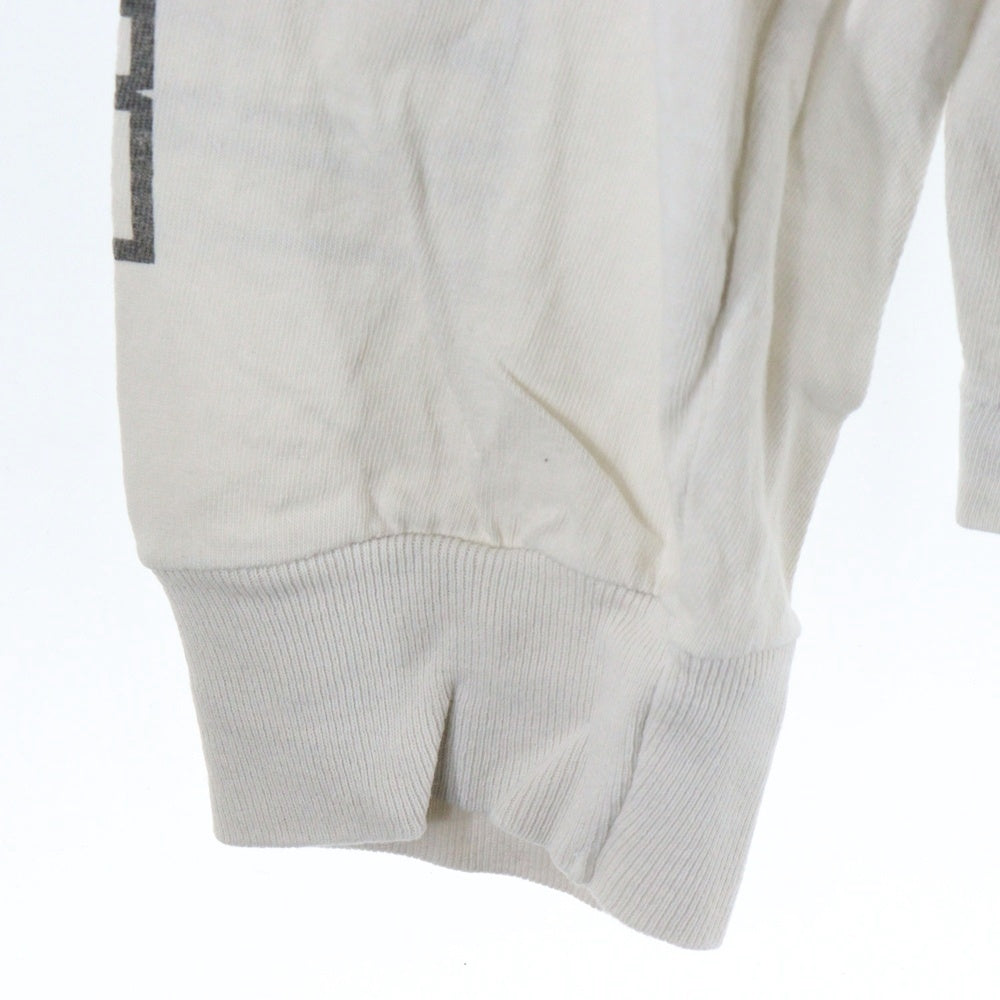 SAINT MICHAEL(セントマイケル) 24AW LS TEE LOVE UR SAINT ラブ アワー セント プリント クルーネック 長袖Tシャツ カットソー ホワイト SM-YS1-0000-017