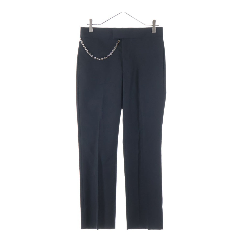 GIVENCHY(ジバンシィ) CHAIN DETAIL DRESS PANTS チェーン ディテール ジップアップ ドレスパンツ スラックス ブラック BM50V813MP