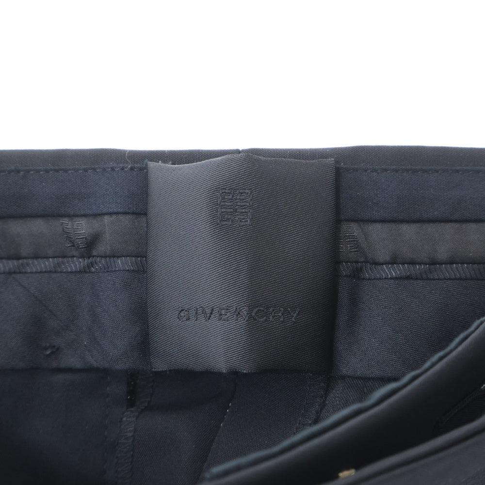 GIVENCHY(ジバンシィ) CHAIN DETAIL DRESS PANTS チェーン ディテール ジップアップ ドレスパンツ スラックス ブラック BM50V813MP