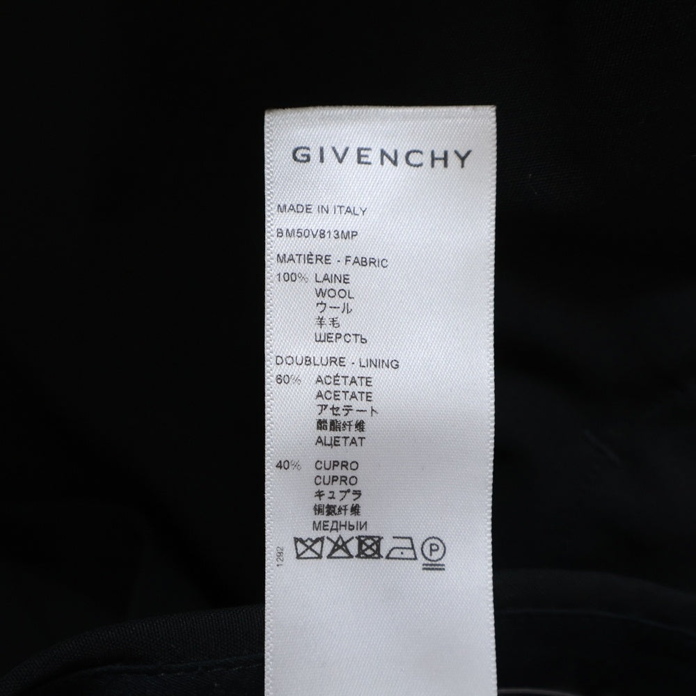 GIVENCHY(ジバンシィ) CHAIN DETAIL DRESS PANTS チェーン ディテール ジップアップ ドレスパンツ スラックス ブラック BM50V813MP