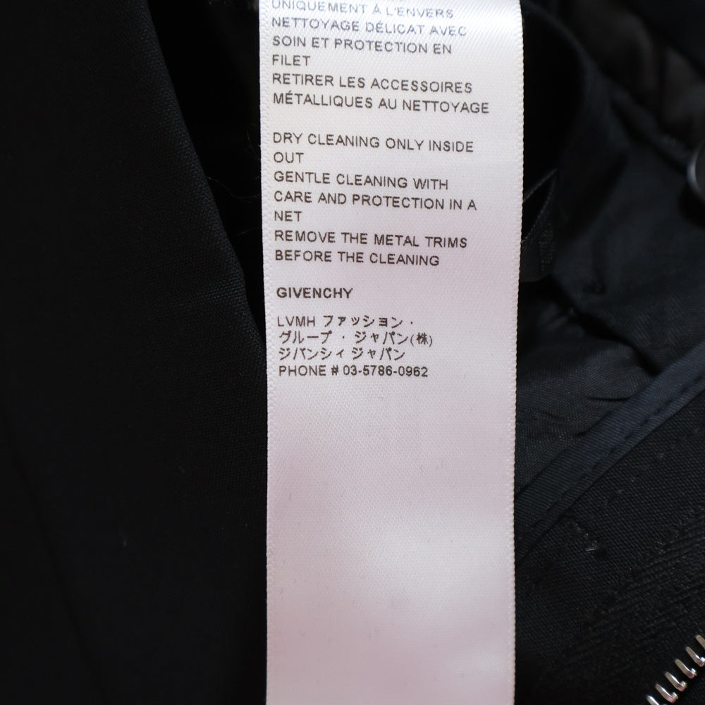 GIVENCHY(ジバンシィ) CHAIN DETAIL DRESS PANTS チェーン ディテール ジップアップ ドレスパンツ スラックス ブラック BM50V813MP