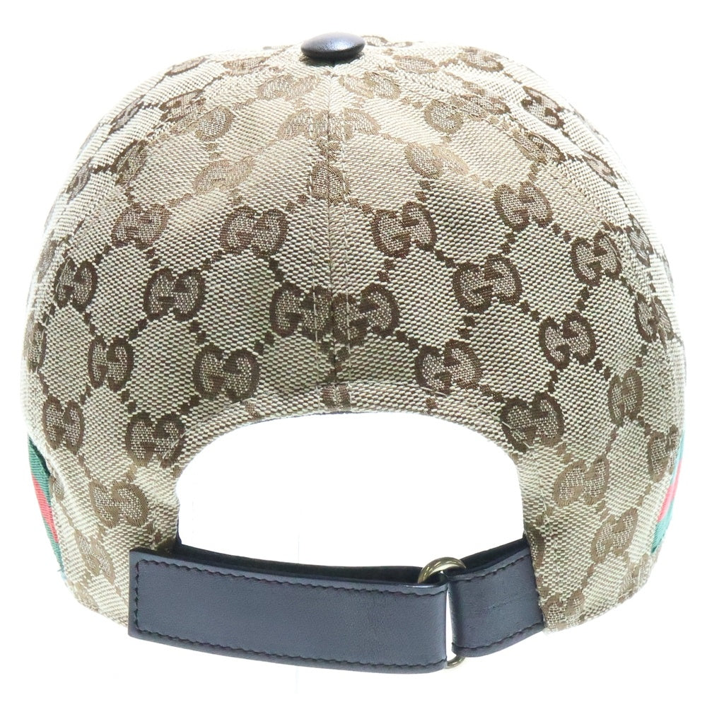 GUCCI(グッチ) GGキャンバス 総柄 アジャスター ベイスボールキャップ 帽子 ブラウン 200035 KQWBG 9791
