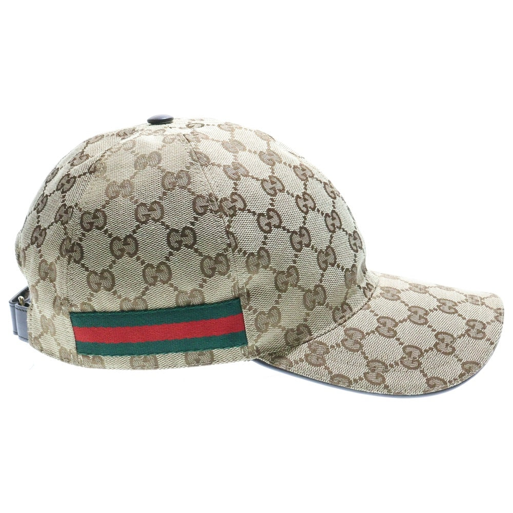 GUCCI(グッチ) GGキャンバス 総柄 アジャスター ベイスボールキャップ 帽子 ブラウン 200035 KQWBG 9791