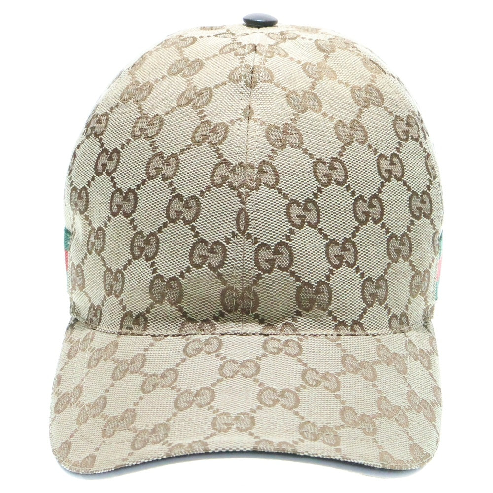 GUCCI(グッチ) GGキャンバス 総柄 アジャスター ベイスボールキャップ 帽子 ブラウン 200035 KQWBG 9791