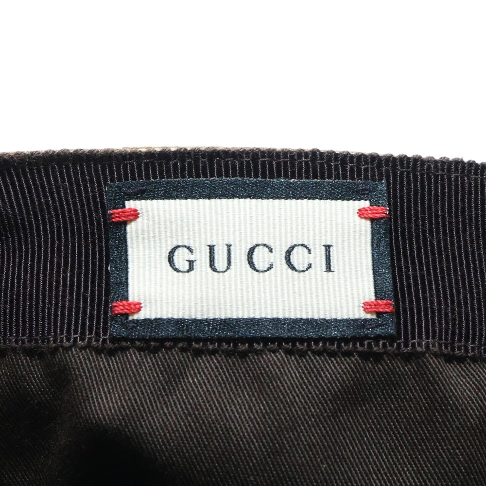 GUCCI(グッチ) GGキャンバス 総柄 アジャスター ベイスボールキャップ 帽子 ブラウン 200035 KQWBG 9791