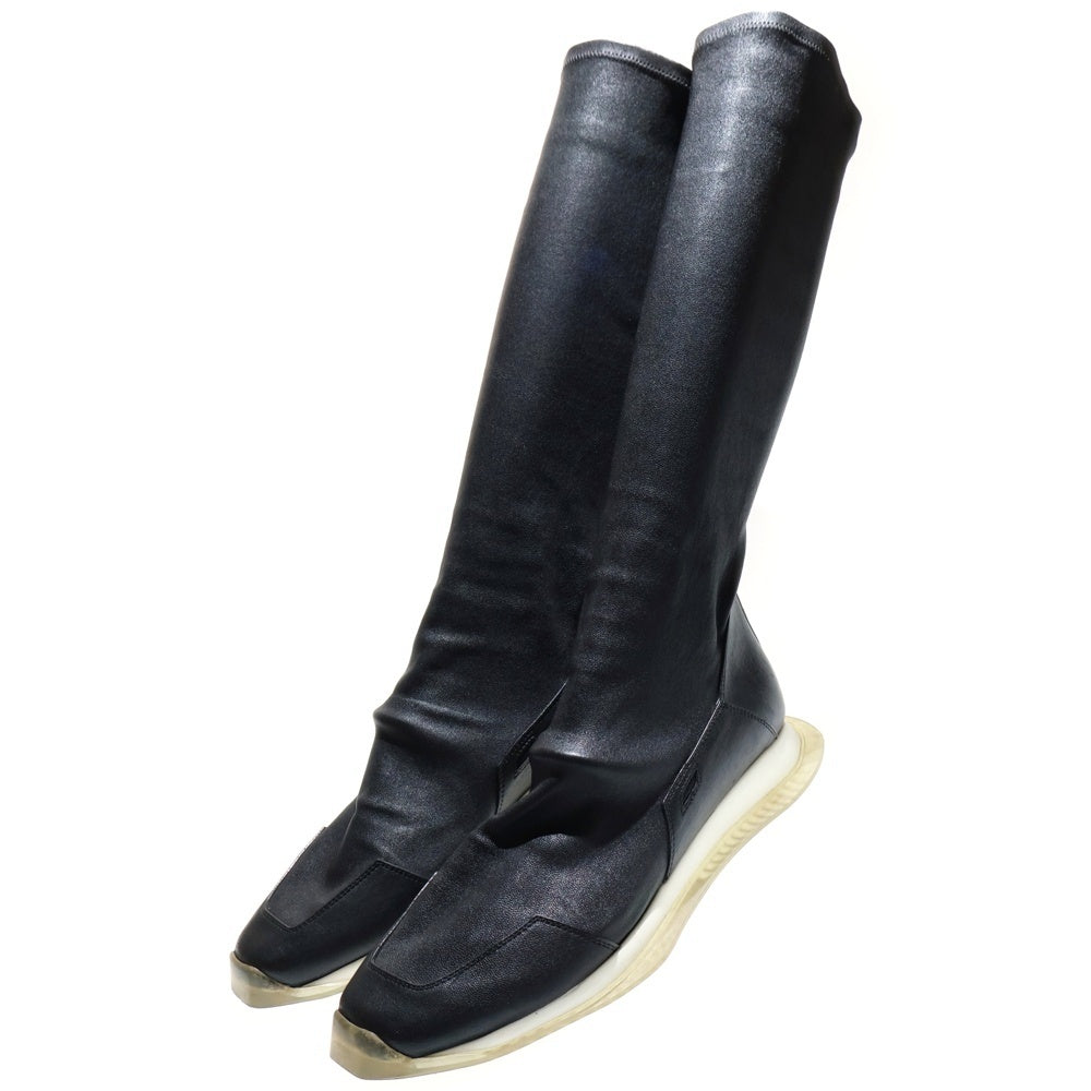 Rick Owens(リックオウエンス) 18AW OBLIQUE RUNNER STRETCH SOCKS オブリーク ランナー ストレッチ ソックススニーカー ブラック RU20F3809