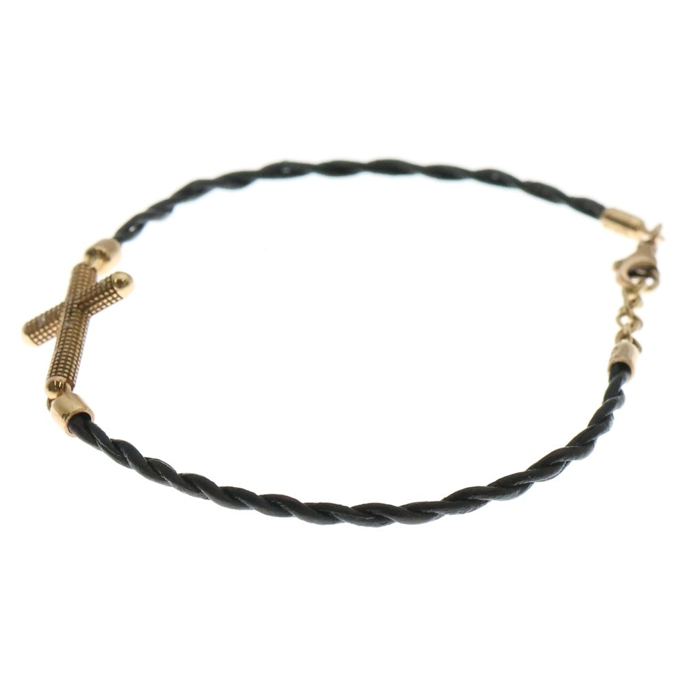 DAMIANI(ダミアーニ) メトロポリタンドリーム 6Pダイヤ K18PG ダイヤモンド レザー ブレスレット ブラック ゴールド