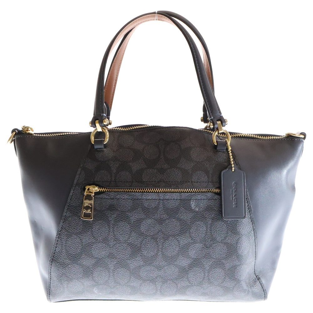 COACH(コーチ) プレーリー サッチェル シグネチャー キャンバス 2WAY ハンドバッグ ショルダーバッグ ブラック