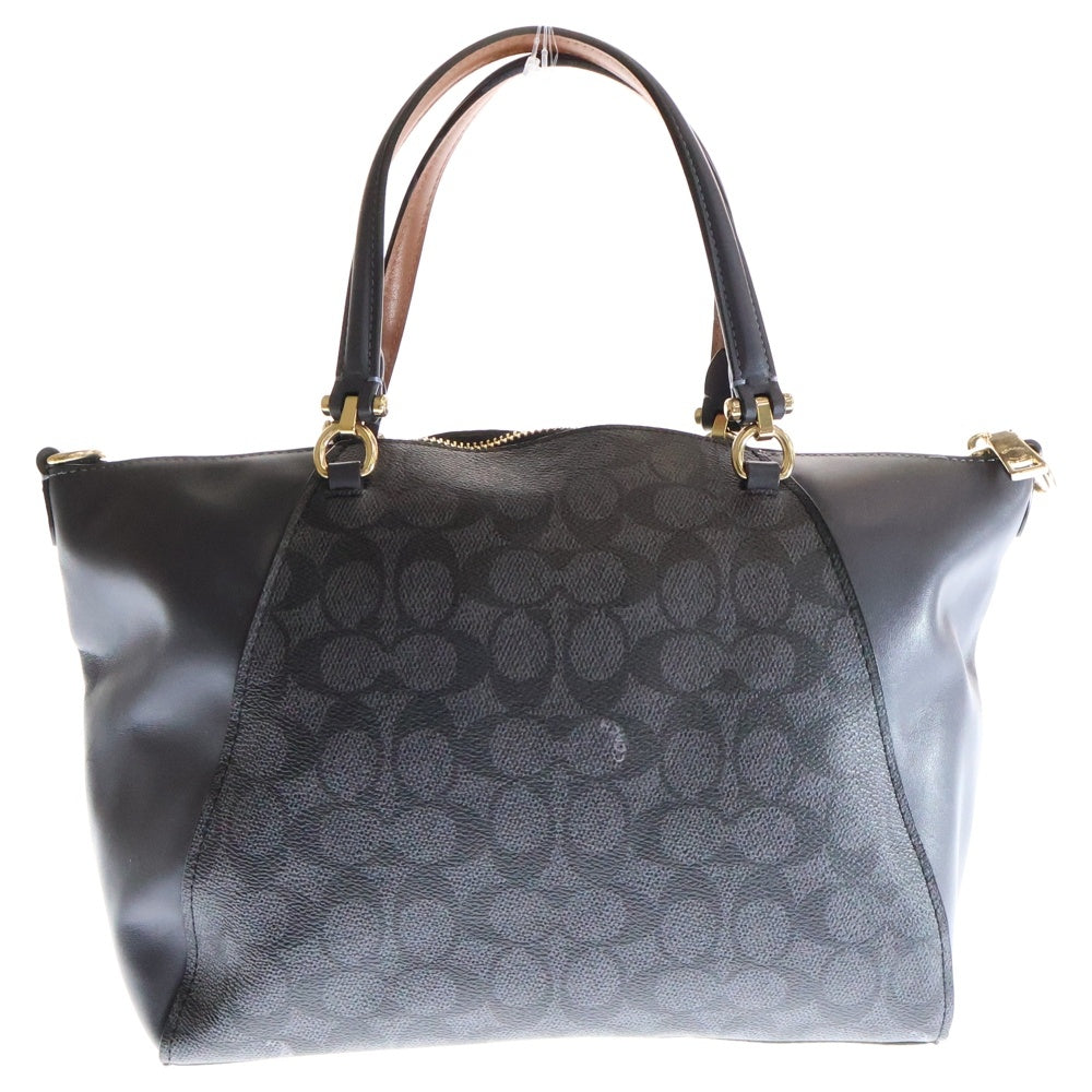 COACH(コーチ) プレーリー サッチェル シグネチャー キャンバス 2WAY ハンドバッグ ショルダーバッグ ブラック