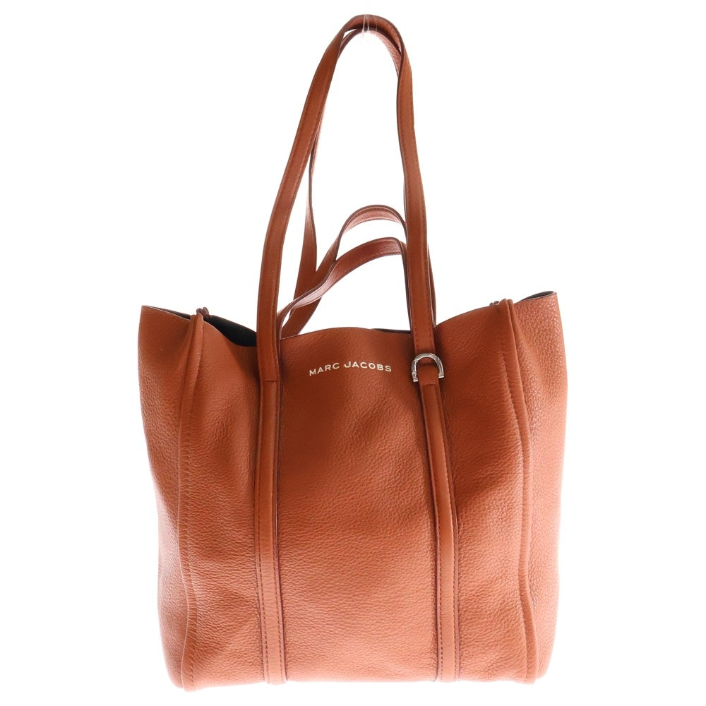 MARC JACOBS(マークジェイコブス) ロゴデザイン レザー 2WAY ハンドバッグ トートバッグ オレンジ M0015656-621