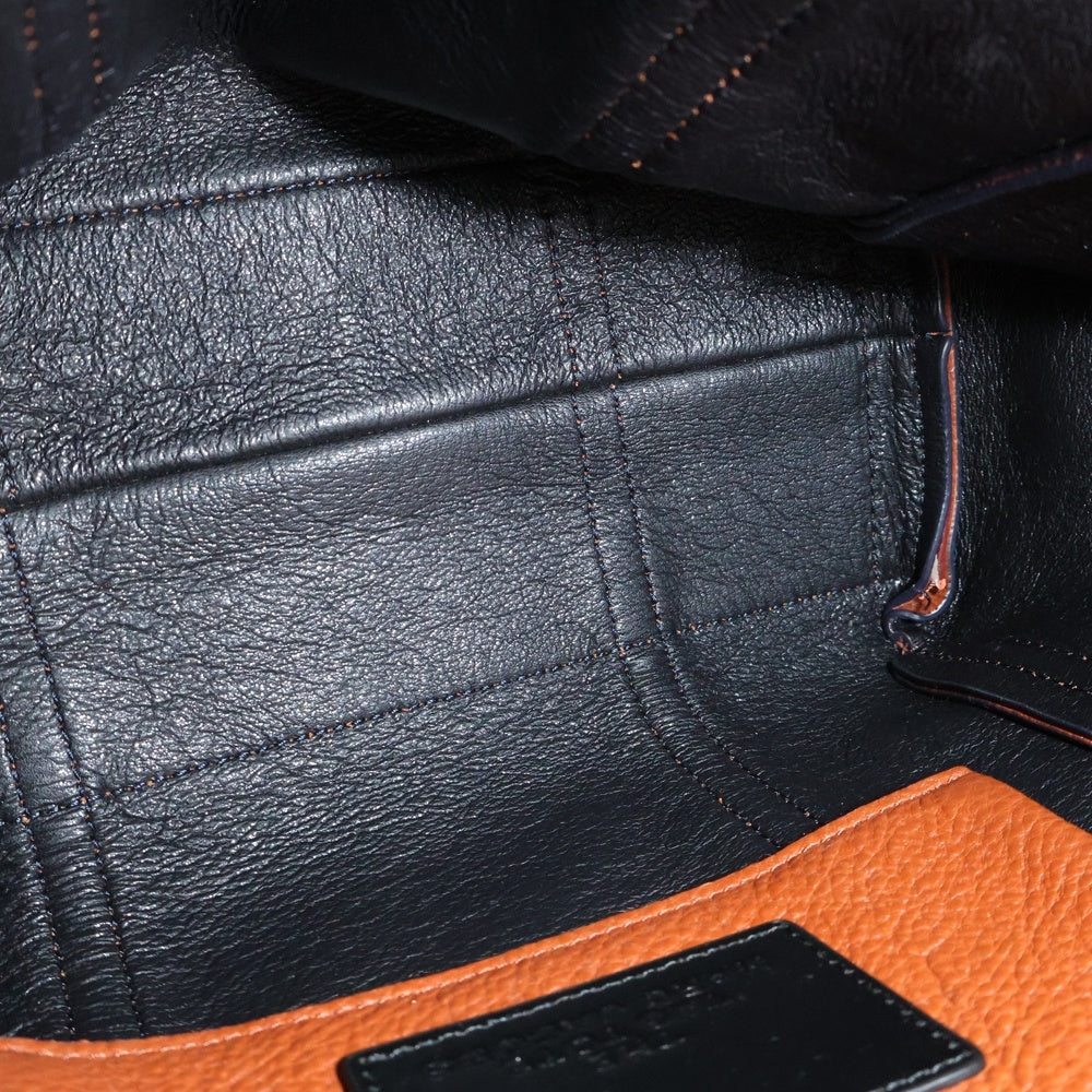 MARC JACOBS(マークジェイコブス) ロゴデザイン レザー 2WAY ハンドバッグ トートバッグ オレンジ M0015656-621