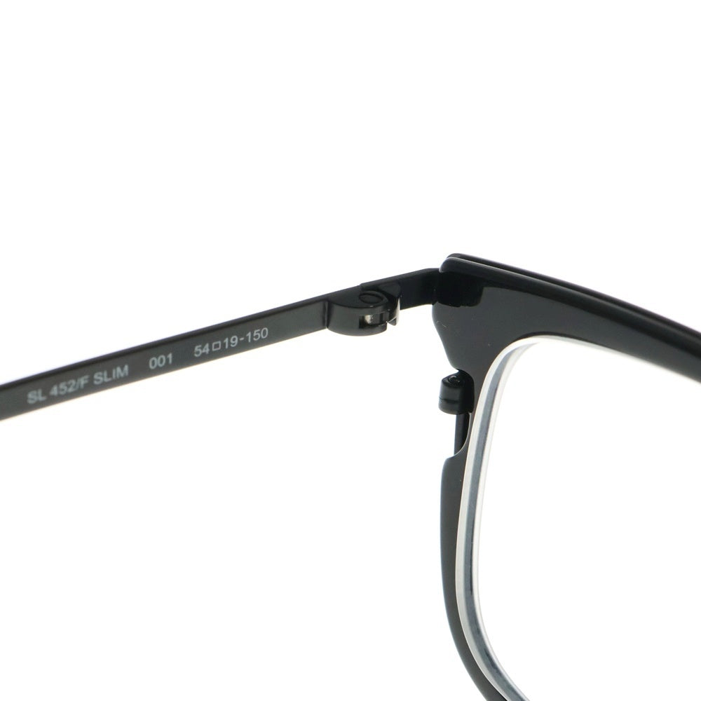 SAINT LAURENT PARIS(サンローランパリ) スクエア型 オプティカルフレーム 眼鏡 アイウェア ブラック SL452/F SLIM 001 度有り