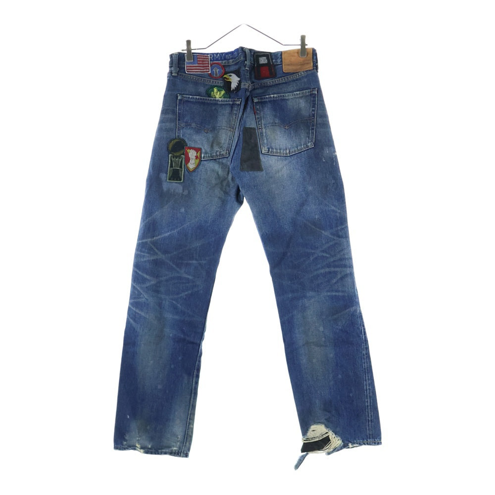 Levi's VINTAGE CLOTHING(リーバイス ビンテージ クロージング) 501 THE JOURNEY 1966年モデル 日本製 ザジャーニー マルチパッチ レザーパッチ ビッグE 赤耳セルビッチ ボタンフライ デニムパンツ