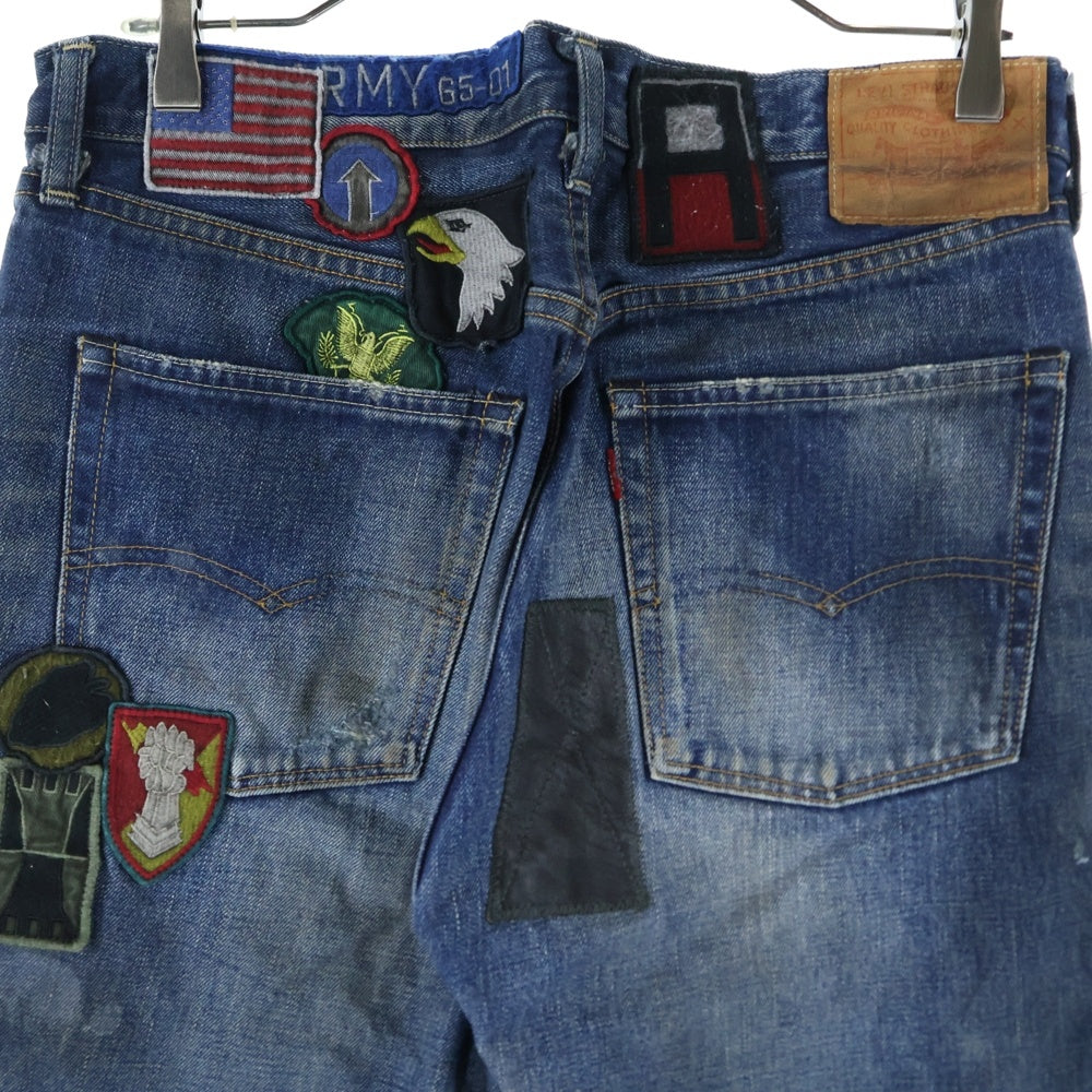 Levi's VINTAGE CLOTHING(リーバイス ビンテージ クロージング) 501 THE JOURNEY 1966年モデル 日本製 ザジャーニー マルチパッチ レザーパッチ ビッグE 赤耳セルビッチ ボタンフライ デニムパンツ