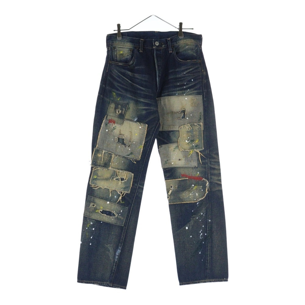 Levi's VINTAGE CLOTHING(リーバイス ビンテージ クロージング) 501XX 1955年モデル 日本製 ビッグE 赤耳セルビッチ レイバークラッシュド ボタンフライ デニムパンツ インディゴ 55501-0061